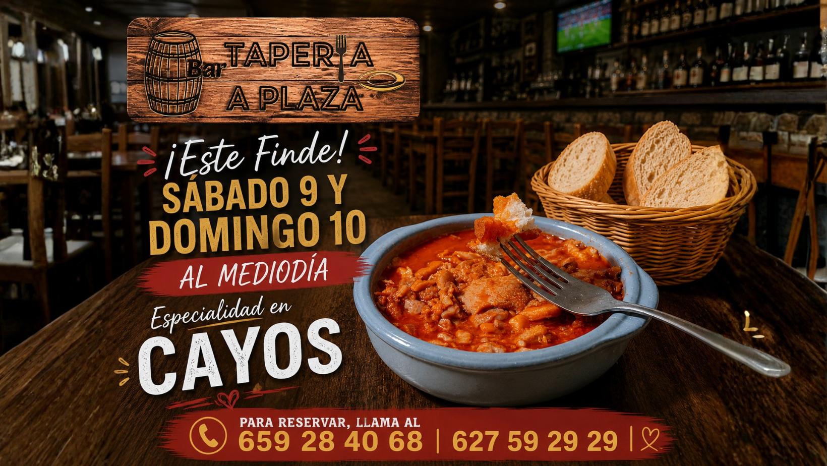 Cayos fin de semana Tapería A Plaza O Rosal