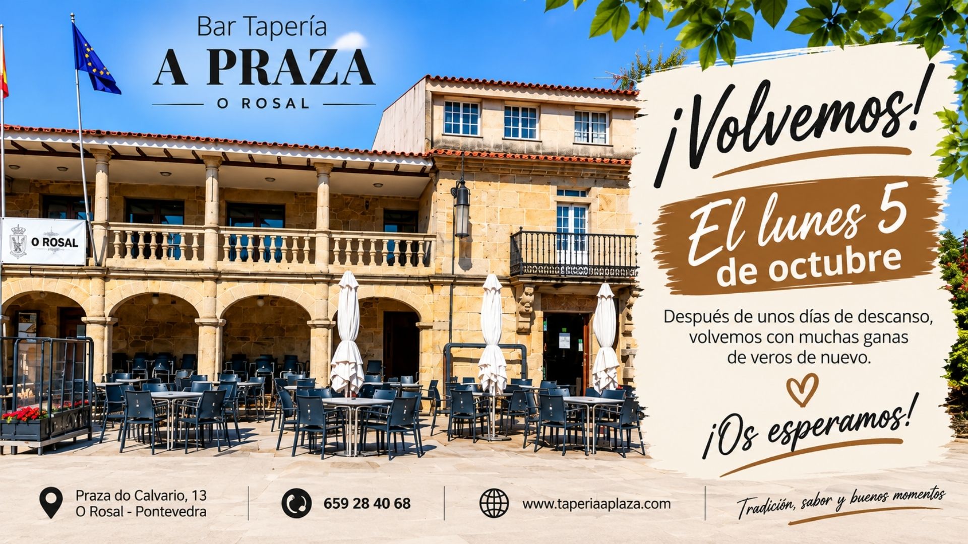 ¡Volvemos a Bar Tapería A Praza!